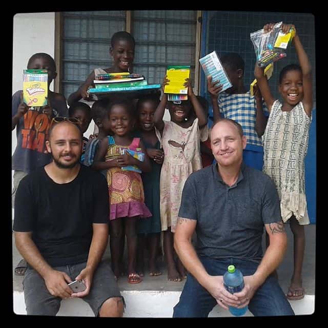Thank you Christians and Alexandros for your wunderfull 1 week help to the charity here in Ghana. #villagebyvillage #Ghana #volunteers #abenta